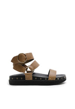 Load image into Gallery viewer, La Tribe Studded Sandal - Olive Hyde Boutique
