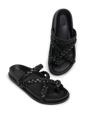 Load image into Gallery viewer, La Tribe Braided Sandal - Black  Hyde Boutique   
