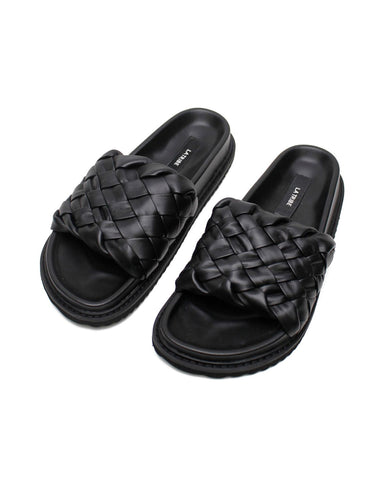 La Tribe Weave Slide - Black Hyde Boutique