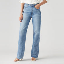 Load image into Gallery viewer, Levi's Ribcage Wide Leg Jeans in Not The Same wash, close-up of denim detail
