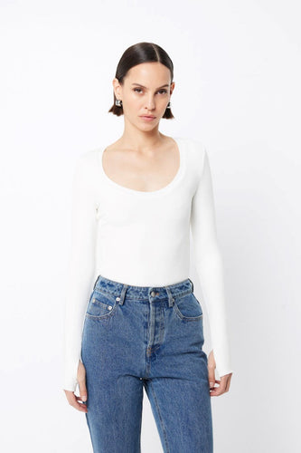 Mossman Lincoln Top - White Arriving Mid April Hyde Boutique