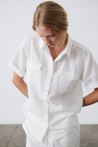 Laing Lisbon Shirt - White  Hyde Boutique   