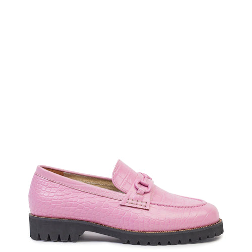 Kathryn Wilson Liza Loafer - Dolly Pink Croc  Hyde Boutique   