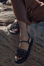 Load image into Gallery viewer, La Tribe Loop Sandal - Black Hyde Boutique
