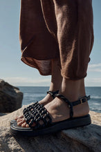 Load image into Gallery viewer, La Tribe Loop Sandal - Black Hyde Boutique
