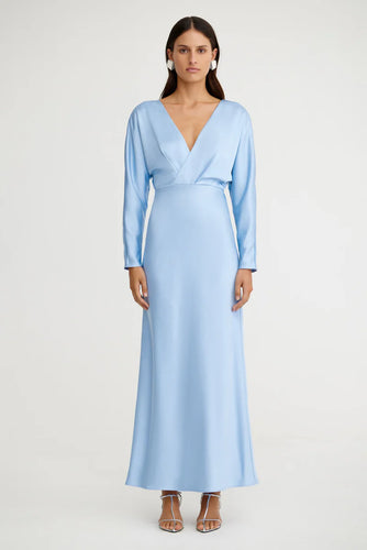 Significant Other Lucile Long Sleeve Maxi Dress - Ice Blue Hyde Boutique