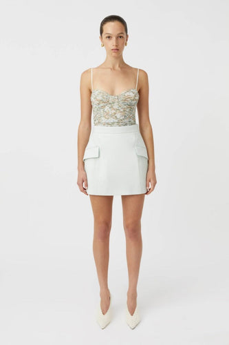 Camilla and Marc Majorelle Floral Print Bodysuit - Green Floral Print Hyde Boutique