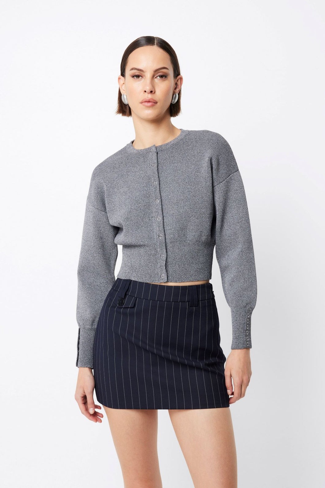 Mossman Manhattan Cardi - Pale Gray Hyde Boutique