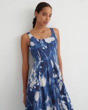 Load image into Gallery viewer, Kowtow Midnight Dress - Cyanotype Floral
