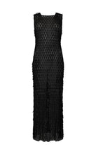 Load image into Gallery viewer, Harris Tapper Mira Lace Dress - Black Mesh Fringe Hyde Boutique
