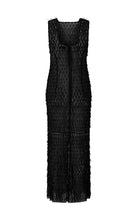 Load image into Gallery viewer, Harris Tapper Mira Lace Dress - Black Mesh Fringe Hyde Boutique
