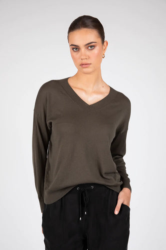 Marlow Monday V Neck - Cypress  Hyde Boutique   