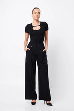 Load image into Gallery viewer, Mossman Boston Wide Leg Pant - Black Hyde Boutique
