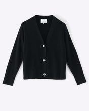 Load image into Gallery viewer, Aleger N.09 Pure Cashmere Seam Detail Cardigan - Black Hyde Boutique
