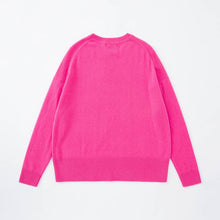 Load image into Gallery viewer, Aleger N.20 Cashmere Blend Oversized Crew - Pink Flash Hyde Boutique
