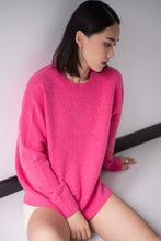 Load image into Gallery viewer, Aleger N.20 Cashmere Blend Oversized Crew - Pink Flash Hyde Boutique
