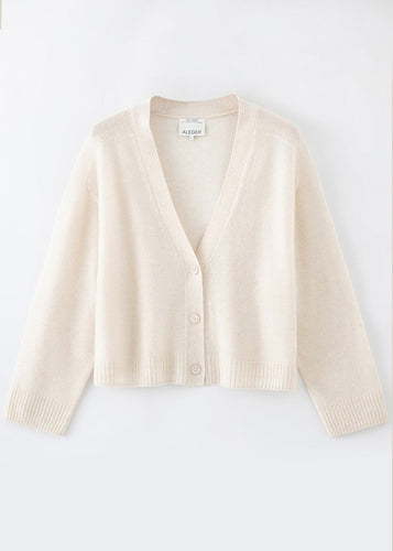 Aleger N.275 Cashmere Featherweight Cardigan - Pearl Shell Hyde Boutique