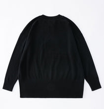 Load image into Gallery viewer, Aleger N.284 Pure Cashmere Oversized Low Crew - Black Hyde Boutique
