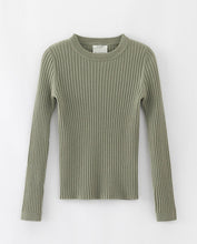 Load image into Gallery viewer, Aleger N.289 Pure Cashmere Ribbed L/S Tee - Dark Moss Hyde Boutique
