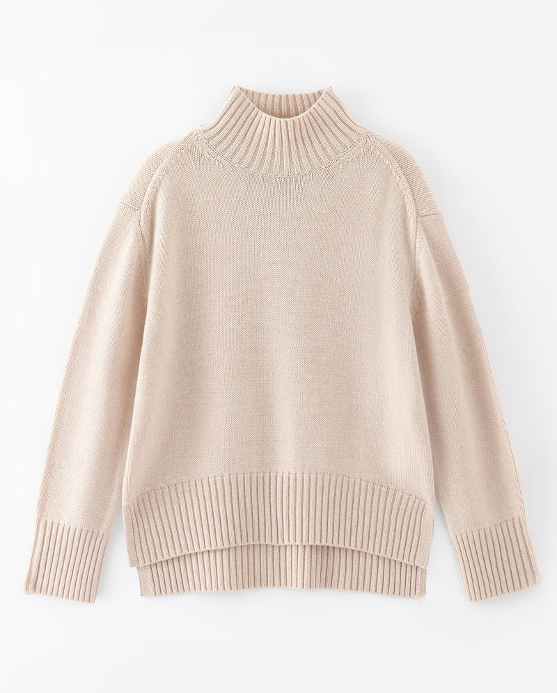 Aleger N.325 Cashmere Blend Chunky Polo - Shell Beige Arriving Early March Hyde Boutique