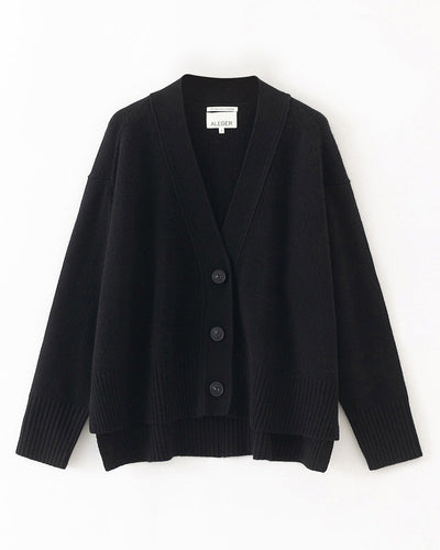 Aleger N.99 Cashmere Blend Oversized Cardigan - Black Arriving March Hyde Boutique