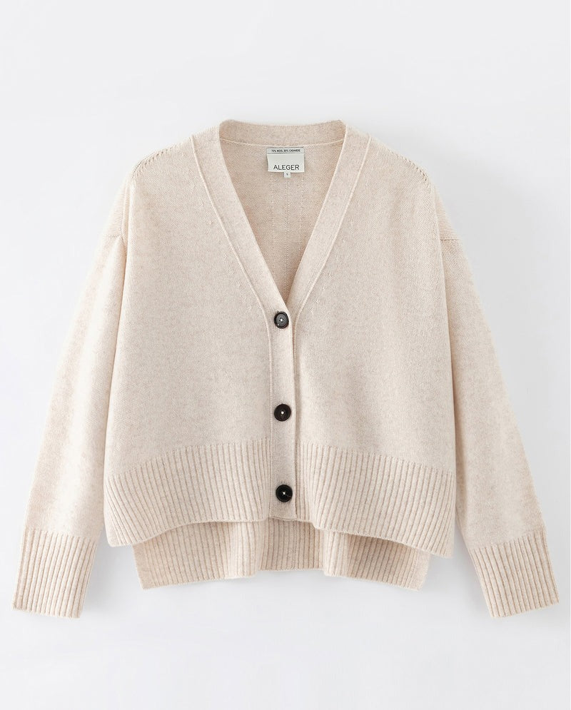 Aleger N.99 Cashmere Blend Oversized Cardigan - Shell2 Hyde Boutique