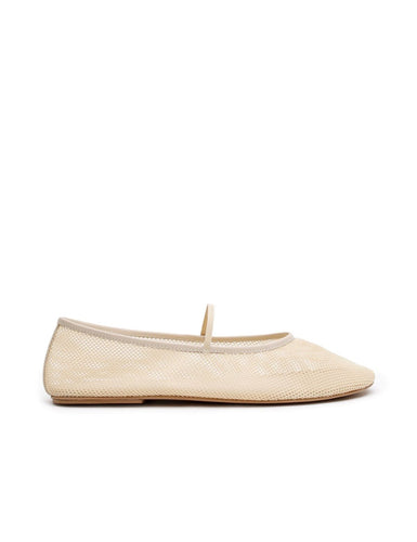 La Tribe Net Ballet Flat - Cream Hyde Boutique