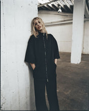 Load image into Gallery viewer, Rebe Cotton Zip Sweater - Black Hyde Boutique
