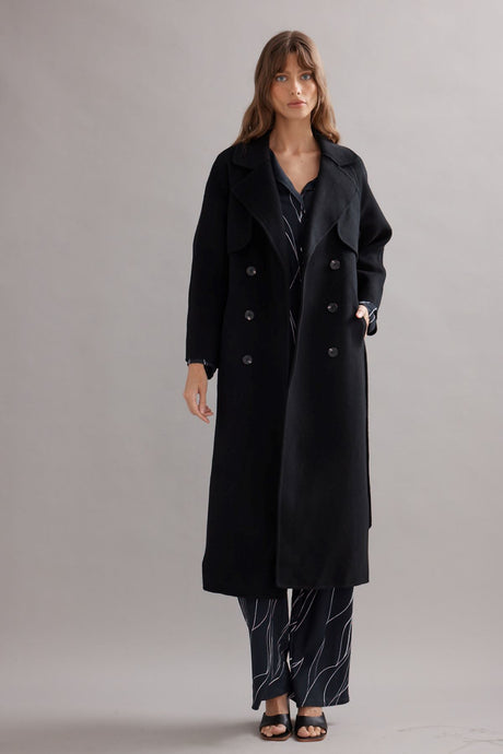 Caitlin Crisp Paddington Coat - Black Hyde Boutique