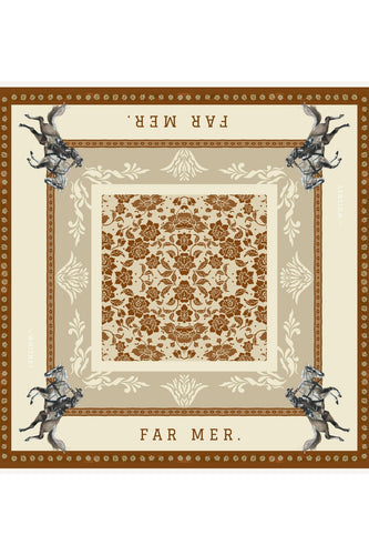 FAR MER. by Whitney Paisley Palomino Large Silk Scarf - Multi Hyde Boutique