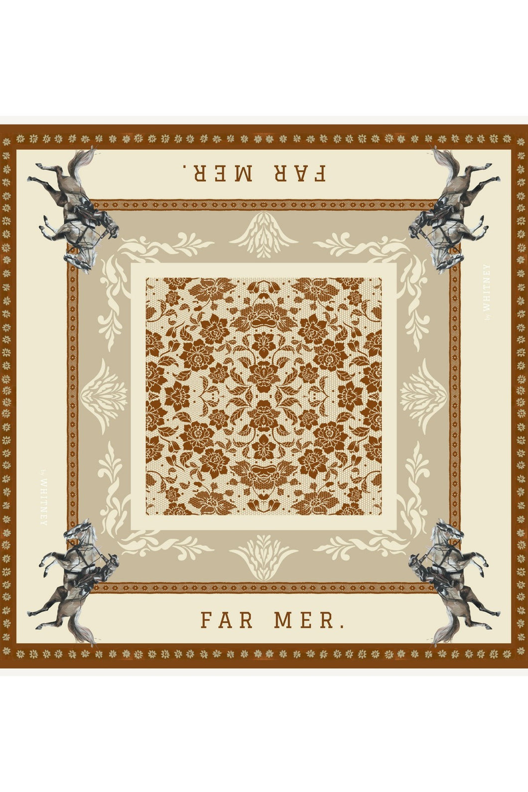 FAR MER. by Whitney Paisley Palomino Large Silk Scarf - Multi Hyde Boutique