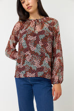 Load image into Gallery viewer, Sylvester by Kate Slyvester Patchwork Floral Top - Berry  Hyde Boutique   
