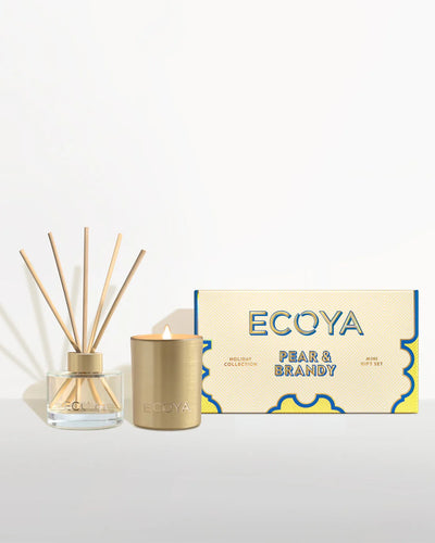 Ecoya Pear & Brandy Mini Gift Set - Holiday Collection  Hyde Boutique   