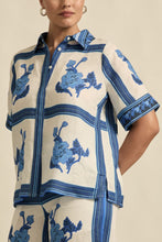 Load image into Gallery viewer, Zoe Kratzmann Pixel Top - Azure Collage | PRE ORDER Arriving mid August Hyde Boutique
