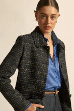 Load image into Gallery viewer, Zoe Kratzmann Plume Jacket - Midnight Check Apparel > Women > Clothing > Jackets > Bouclé Jackets > Cropped Jackets > Zoe Kratzmann Hyde Boutique
