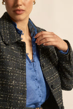 Load image into Gallery viewer, Zoe Kratzmann Plume Jacket - Midnight Check Apparel > Women > Clothing > Jackets > Bouclé Jackets > Cropped Jackets > Zoe Kratzmann Hyde Boutique
