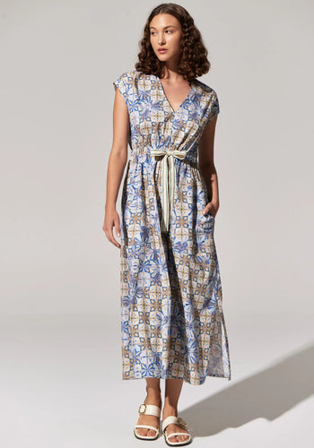 Pol Celeste Tie Dress - Celeste Print  Hyde Boutique   