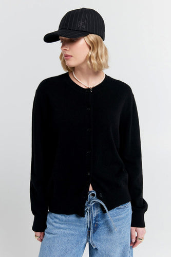 Karen Walker Posy Cashmere Cardigan - Black Hyde Boutique