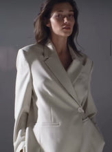 Load and play video in Gallery viewer, Laing Wrapover Blazer - Champagne Hyde Boutique
