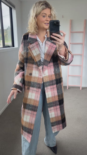 Trelise Cooper Cozy Grail Coat - Check Hyde Boutique