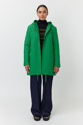 Sylvester by Kate Sylvester Quilted Parka - Green  Hyde Boutique   