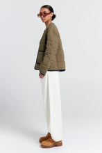 Load image into Gallery viewer, Karen Walker Quilted Drift Jacket - Khaki/Navy Hyde Boutique
