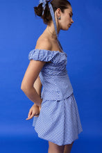 Load image into Gallery viewer, Ruby Raquale Top - Blue Gingham Hyde Boutique
