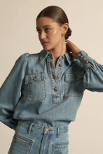 Load image into Gallery viewer, Zoe Kratzmann Resonate Top - Light Washed Denim Apparel > Women > Clothing > Tops > Blouses > Denim Blouses > Zoe Kratzmann Hyde Boutique
