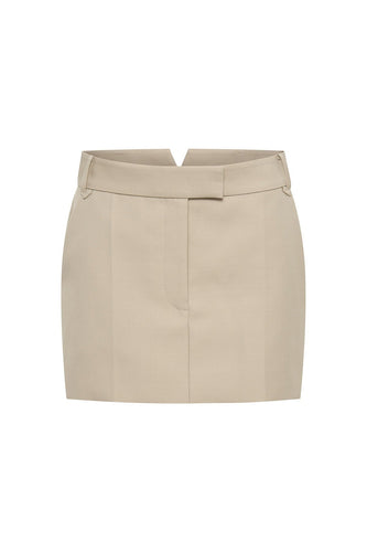 CAMILLA AND MARC Rhett Wool Mini Skirt - Stone Beige  Hyde Boutique   