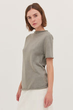 Load image into Gallery viewer, Cloth and Co The Rib Neck Tee - Eucalptus Hyde Boutique
