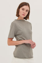 Load image into Gallery viewer, Cloth and Co The Rib Neck Tee - Eucalptus Hyde Boutique
