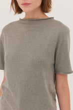 Load image into Gallery viewer, Cloth and Co The Rib Neck Tee - Eucalptus Hyde Boutique
