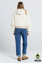 Load image into Gallery viewer, Karen Walker College Cropped Oversized Hoodie - Ecru
