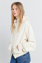 Load image into Gallery viewer, Karen Walker Runaway Girl Cropped Oversized Hoodie - Ecru
